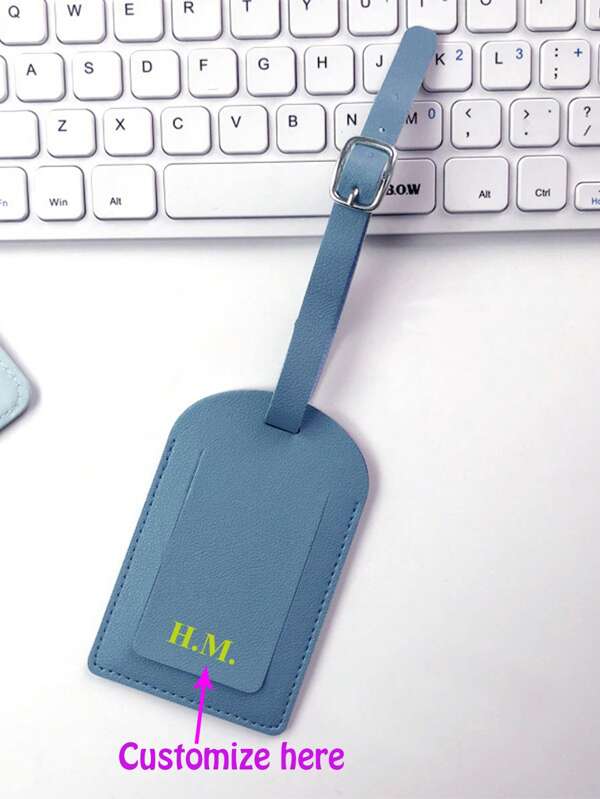 Customized 1pc Smooth PU Leather Classic Slim Travel Air Luggage Tag With Signature Name Card For Men Women Wedding Gift,Colorful,Cute,Adorable,Contracted,Funny,Kawaii,Y2K,Minimalist,Commuting,Business Casual,Basics,Custom,Personalized,Unique,Customized,Ideal Gifts For Him,Ideal Gifts For Her,Her,Boyfriend,Girlfriend,Family,Friends,For Anniversaries,For Birthdays,For Holiday/ Vacation,For Outdoors/Outings/Travel/Hiking/Stadium/Sports/Climbing,For Business/Commute/Work/Office,Travel,Customized Luggage Tag,Street Casual Chic