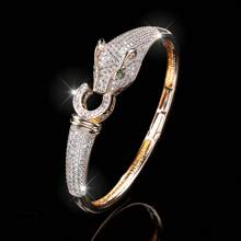 1 Máy Tính Sáng Tạo Phong Cách Hip-Hop Da Báo Dát Đá Cubic Zirconia Lắc Tay, Trang Sức Thời Trang Cao Cấp - vòng đeo tay - Xem 9