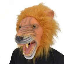 Máscara de animal que cubre toda la cara, máscara de mono, disfraz de máscara de gorila para fiesta de disfraces, accesorios de disfraz de fiesta de Halloween - gallo, vaca, león, tigre, paloma, ratón, rana, koala, dinosaurio, loro, pato amarillo, Navidad