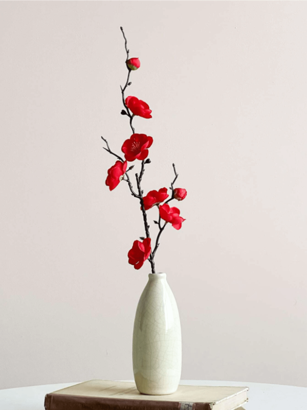 1pc Plum Branch Indoor Decoration, Vintage Style Home Decoration PVC Material, For Home, Dining, Kitchen And Bedroom