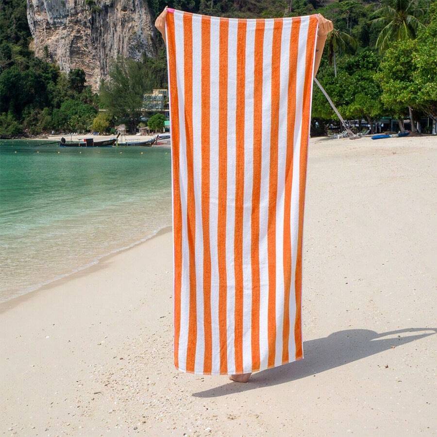 Extra Large Towel - Soft Microfiber, Absorbent 180x100cm - 橘色 - 查看 1
