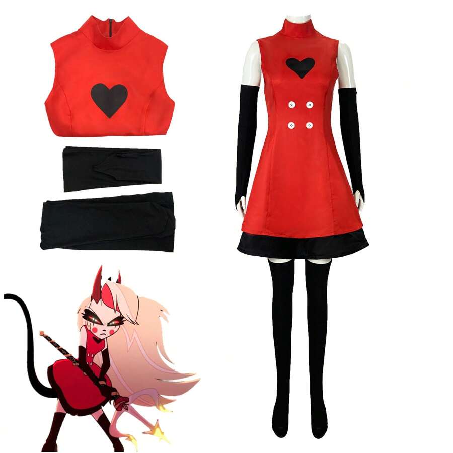 現貨 Charlie Morningstar Cosplay 服裝，節日Cosplay 成人女裝，動漫角色扮演服裝