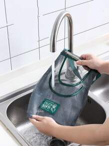 1pc Kitchen Storage Mesh Bag, Vegetable & Fruit Storage Bag, Random Single/Double Layer