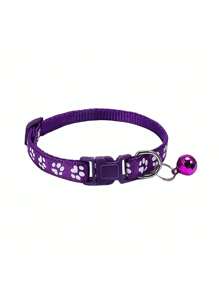 Collares reflejantes para mascotas (gatos y perros) con lazo ajustable en forma de campana, correa universal
