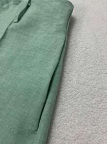 Women Pants - 綠色 - 查看 5