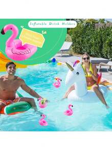 12 Packs Inflatable Pool Drink Holder Floating Roller Coaster Multi-Shape Swimming Cup Holder Water Float Bath Toys Perfect For Wedding Bachelorette Pool Parties - Multicolor - View 4
