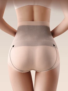 1 Piece Women's High Waist Breathable Shapewear, Suitable For Postpartum Hip Shapewear, Waist Control, Underwear - All-Day Shapewear(Some Styles Are Random)(The Two Styles Of The Underwear Edges Will Be Shipped Randomly)