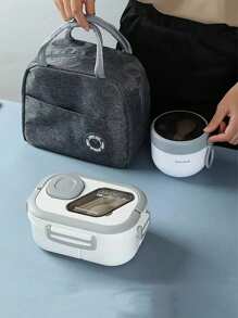 Set de 3 piezas de cubiertos portátiles para almuerzo, caja Bento de material PP que se puede calentar en microondas, adecuado para almuerzos en el trabajo y la escuela