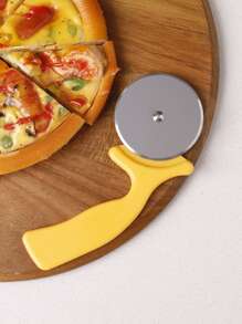 1pc Creative Stainless Steel Pizza Cutter With PP Handle, Pancake Cutting Tool, Round Rolling Blade For Baking And Cutting In Kitchen - Multicolor - View 15