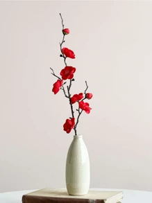 1pc Plum Branch Indoor Decoration, Vintage Style Home Decoration PVC Material, For Home, Dining, Kitchen And Bedroom