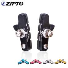 Pastillas de freno de goma ZTTO para bicicletas de carretera, pastillas de goma reemplazables con bloques de concha de CNC para frenos C en llantas de aleación de aluminio con rueda de fricción - Multicolor - Ver 2