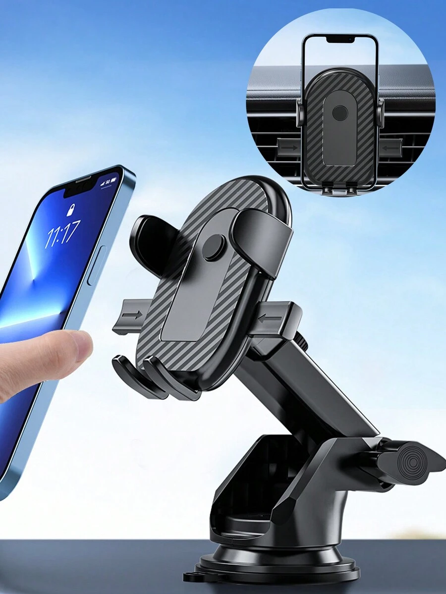 1pc New Car Mobile Phone Stand Dashboard Suction Cup Type Car Truck Navigation Stand - Black - View 1