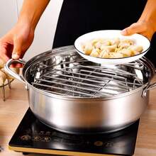 1pc Stainless Steel Steaming Rack, Round Shape, Kitchen Tool, Tall Steamer Rack, Square Steamer, Kitchen Utensil, Cooking Tool,Kitchen,Kitchen Items,Food,Cooking,Camping,Vacation,Beach,Room Decor,Organizer,Party,Travel. - Silver - View 7