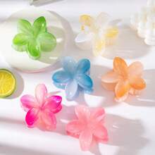 6pcs Summer Beach Flower Hair Claw Clips - 6pcs For Thick Hair, Strong Fixation And Non-Slip, Hawaiian Style, Holiday Style, Cute Large Hair Clips, Banana Clips For Thin Hair, Hair Accessories For Women Girls Holiday Gifts - Multicolor - View 13