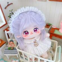 20cm Soft Doll Purple Hair, Skeleton Optional, Different Clothes, - Perfect Activity & Birthday Gift! You Need Make Up The Doll's Face,And The Long Hair Styles Need To Be Groomed By Yourself