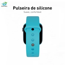 Daniel Pulseira de Silicone Para Smartwatch ios IP Watch 49mm 45mm 44mm 42mm 41mm 40mm 38mm - Azul - Visão 4