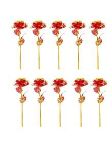 10朵彩虹玫瑰套装，非常适合母亲节礼物，女士礼物情人节圣诞节活动派对聚会小礼物，情人节，礼物 - 彩色 - 查看 18