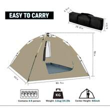 Camping Dome Tent Is Suitable For 2/3/4/5 People, Waterproof, Spacious, Portable Backpack Tent, Suitable For Outdoor Camping/Hiking