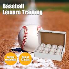 Forcebucket Baseball Official Size Practice Training Baseballs 12 Ball Pack Blank Baseball Sports Youth For League Play, Pitching, Batting, Fielding, Autograph, Gifts(One Dozen)