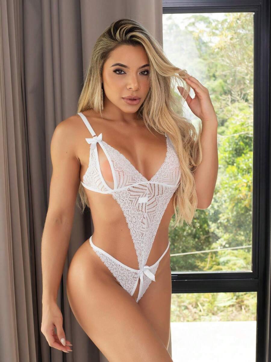 Women Sexy Bodysuits - White - View 1
