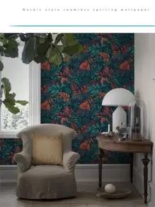 1 cuộn (300 cm * 45 cm) Phong Cách Bắc Âu Liền Mạch Nối Nhà Bếp Phòng Khách Giấy Dán Tường Tự Dính, Chống Thấm Nước Và Chống Ẩm Hình Nền Cây Nhựa Pvc Mờ Dán Tường, Nhà Bếp, Vật Dụng Nhà Bếp, Thực Phẩm, Nấu Ăn, Cắm Trại, Kỳ Nghỉ, Bãi Biển, Trang Trí Phòng, Người tổ chức, Tiệc tùng, Du lịch. - Một kích thước phù hợp với tất cả - Xem 2
