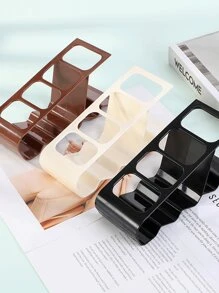"Easy Access" 1Pc Multi-Compartment Remote Control Organizer - Creative Desktop Storage Rack For Home Use, Durable Plastic