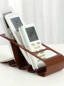 "Easy Access" 1Pc Multi-Compartment Remote Control Organizer - Creative Desktop Storage Rack For Home Use, Durable Plastic