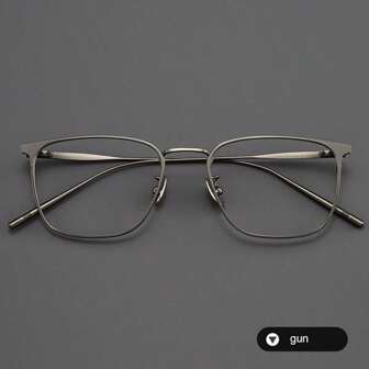 Men's Ultra-Light Titanium Alloy Eyeglass Frame, Large Face Integrated Metal Titanium Frame For Big Eye Glasses Accessories