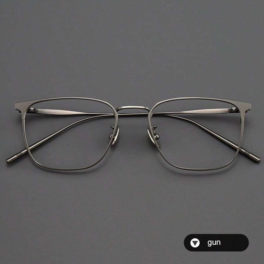 Gọng kính hợp kim titan siêu nhẹ dành cho nam, gọng titan kim loại tích hợp cho mặt lớn, phụ kiện kính mắt to