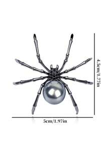 1/2pcs Spider Brooch Pin, Halloween Costume Metal Jewelry For Men/Women Halloween Decoration - Multicolor - View 2