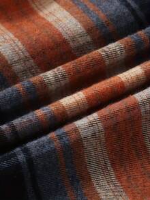 Young Boy's Spring/Summer Loose Casual Striped Long Sleeve Shirt - Rust Brown - View 7