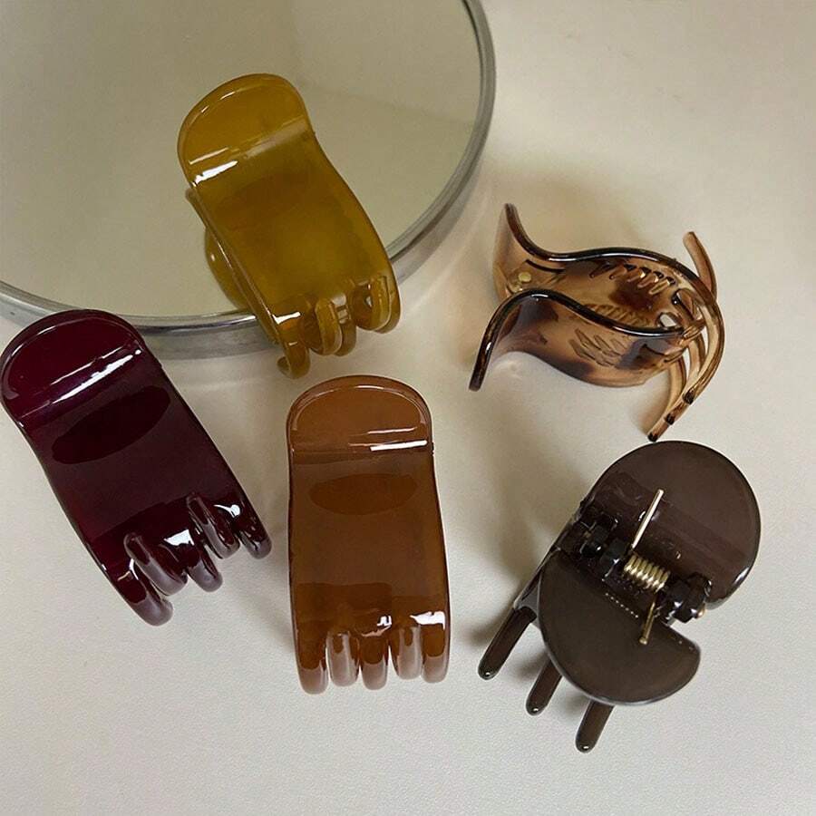 Gold Morning Style Hair Clip, Small Hair Claw, Anti-Collapse Hair Clip, Popular Hair Accessories For Fixed Ponytail,Claw Clips,Hair Jaw Clip,Hair Clutch, Casual