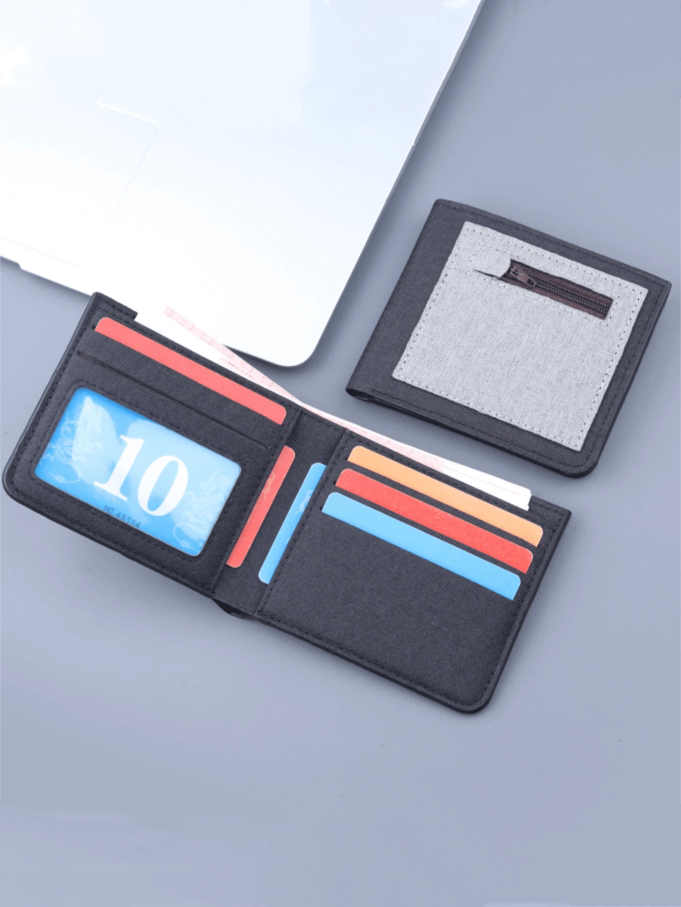 Canvas Bifold Wallet, Credit Card Holder, Lightweight And Portable Card Slots Pocket Wallet - one-size - View 1