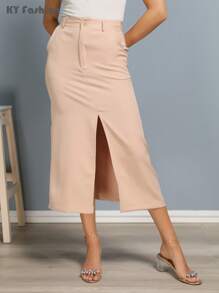 Women Skirts - 米色 - 查看 1