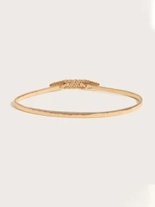 1pc Women's Rhinestone Diamond Shaped Metal Elastic Waist Belt Halloween Summer, School Fall, Autumn, Halloween - A - View 5