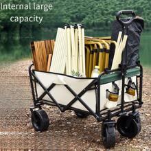 1 pièce Chariot de camping extérieur, Chariot de jardin pliable, Chariot de pique-nique