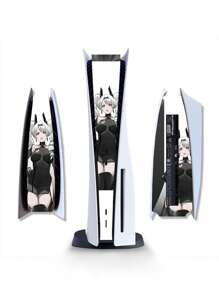 1pc PS5 Console Sticker PVC Protective Skin, Scratch-Resistant PlayStation 5 Console Sticker For Center Control, Cartoon Game Character Decals For Decorative Trim, Compatible With Disc Drive And Digital Version - PS5 Stickers - View 5