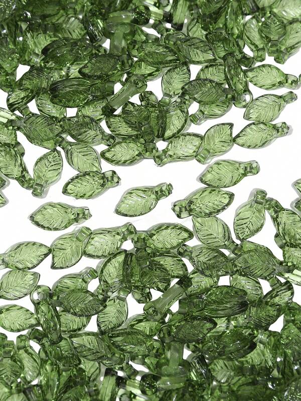 10-100pcs 5*10mm Miniature Green Leaf+Mini Light Green Leaves Shaped Diy Jewelry Pendant