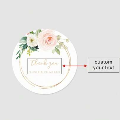 Personalized-Round-Circle-Label-Stickers-Waterproof1-5-3inch-Custom-Name-Date-Thank-You-Stickers-For-Bridal, Cute, Adorable, Colorful, Y2K, Stylish, Unisex, Casual, Hipster, Custom, Personalized, Unique, Customized, Ideal Gifts For Him, Ideal Gifts For Her, Boyfriend, Girlfriend, Family, Friends, Grandparents, Children, Her, For Anniversaries, For Birthdays, For Weddings, For Graduation, For Housewarming