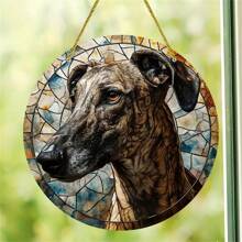 1pc, Cute And Colorful Dog Stained Window Hanging, Loyal Companion, Dog Lover Sign Gift For Mom, Family, Lover, Friends, Funny Acrylic Round Wreath Sign For Garden, Yard, Home, Door Welcome, Outdoor General Color Decorative Art, Sun Catcher, Window Decor For Dog Lovers, Car Interior Decoration, Car Rearview Mirror Hanging Decoration, Multiple Dogs Decorations To Choose From,Home Decor ,Room Decor,Wall Decor Gifts Birthday Graduation
