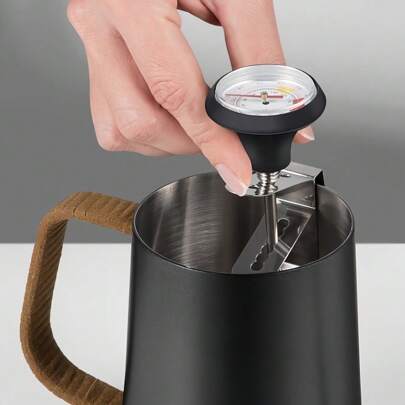 Kaffekanna termometer 304 rostfritt stål Clip-On Matchande termometer Mjölkvas Temperaturprob Exakt och snabb temperaturmätning Kaffetillbehör, Kök, Köksartiklar, Mat, Matlagning, Camping, Semester, Strand, Rumsinredning, Arrangör, Fest, Resor.