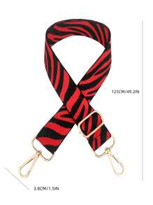 Wide Strap For Bag, Crossbody & Shoulder Strap, Extra Long Adjustable Strap For Women's Bag, Replacement Accessory - Red - View 3