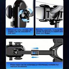 多功能360°车载后视镜手机支架，可旋转伸缩，适用于所有手机