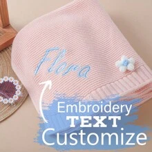 Manta para bebé, regalo para bebé, regalo para recién nacido, personalizado con nombre bordado, manta para cochecito, regalo para recién nacido, tejido suave y transpirable, regalo para baby shower, suave, cómodo, personalizado, único, regalo ideal para él, ella, novio, novia, papá, mamá, familia, amigos, mascotas para aniversarios, San Valentín, Día de la Madre, cumpleaños, Día del Niño, Día del Padre, graduación, bodas, inauguración de la casa, sofá, cama, coche, dormitorio, sala de estar
