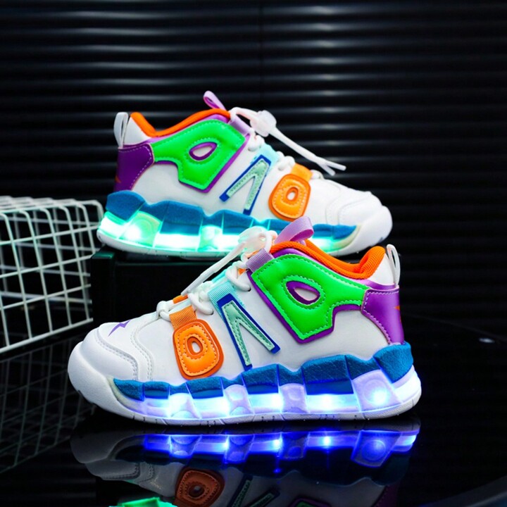 USB Charging LED Light Up Shoes For Boys And Girls Running Shoes With Flashing Lights Suitable For Toddlers Kids And Youth Spring Summer Casual
