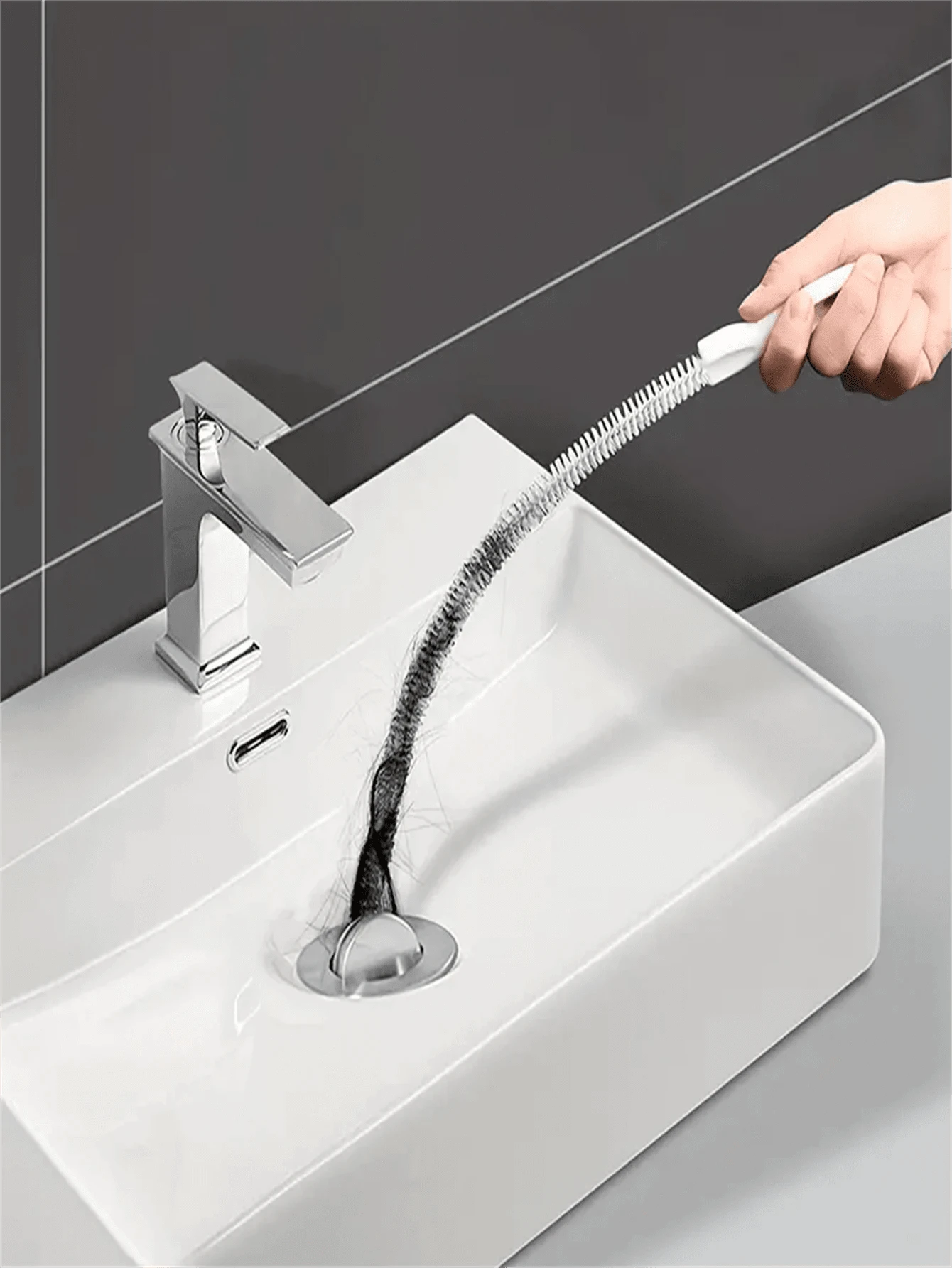 2 Chiếc Ống Thoát Nước Tẩy Lông Bàn Chải Làm Sạch, Thông Tắc Bồn Rửa Và Thoát Nước Dễ Dàng, Bộ Dụng Cụ Làm Sạch Ống Nước - nhiều màu - Xem 1