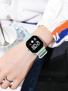 LED Space Boy Touch Screen Electronic Watch For Kids, Boys And Girls - Black - View 7