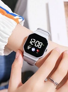 LED Space Boy Touch Screen Electronic Watch For Kids, Boys And Girls - Black - View 11