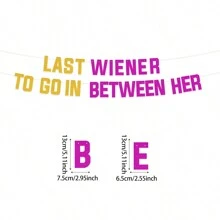 Fun Bachelorette Gold Glitter Banner Set, Party Bunting For Single Ladies Party Decorations - Multicolor - View 12