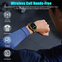 Smart Watch For Men Answer/Make Call, Outdoor Altimeter Barometer Waterproof Tactical Sports Smartwatch With LED Flashlight Compass, Sleep Monitor 600mAh Fitness Tracker Watches For IPhone Android Phone - 黃色 - 查看 7